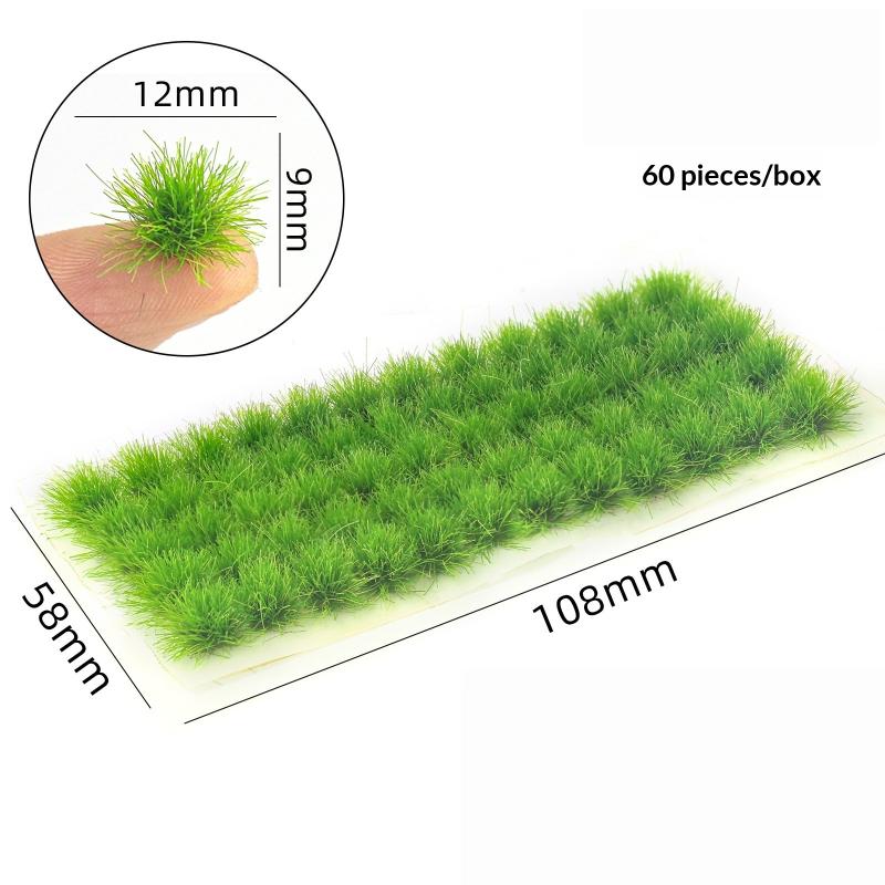 

32/60Pcs Resin Static Scenery Ornament Static Grass Tuft Model Grass Tufts Terrain Model Kit Fake Moss Grass For Train Lands A7
