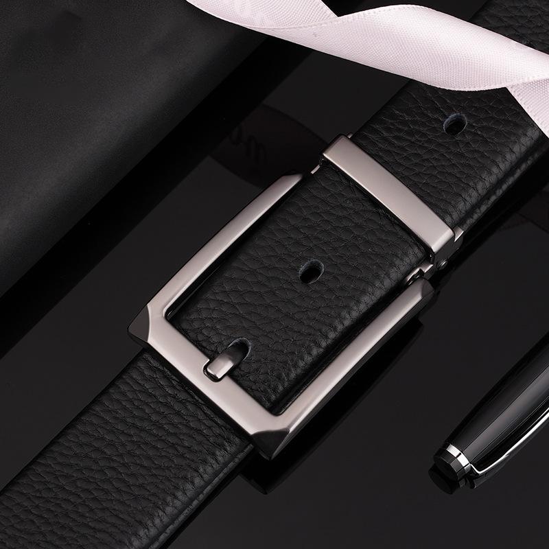 Belt Men'S Leather Casual Simple Pin Buckle Cowhide Belt Trendy Belt Belt Men'S Modern Versatile Belt Men'S