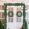 Christmas Cedar Garland Artificial Pine and Cypress Vine with Lights Christmas Table Curtain Outdoor Indoor Winter Decoration