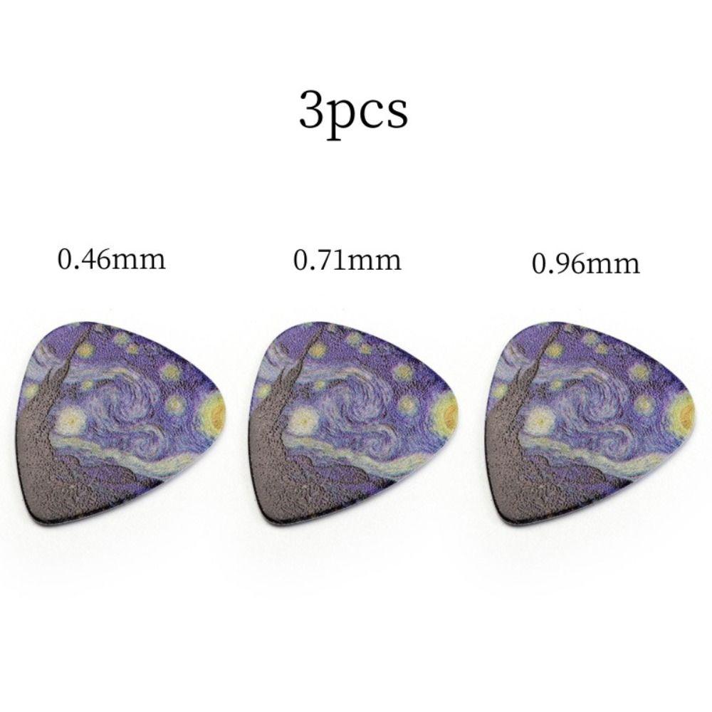 

3 шт. із художнім гітарним медиатором Star Sky для середньої та важкої електрогітари. mixed