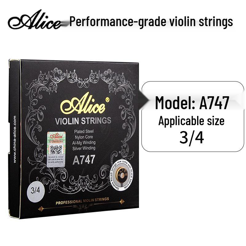 Corde per Violino in Nylon Alice Set Completo A708 A747 A703 - Livello Esame e Performance