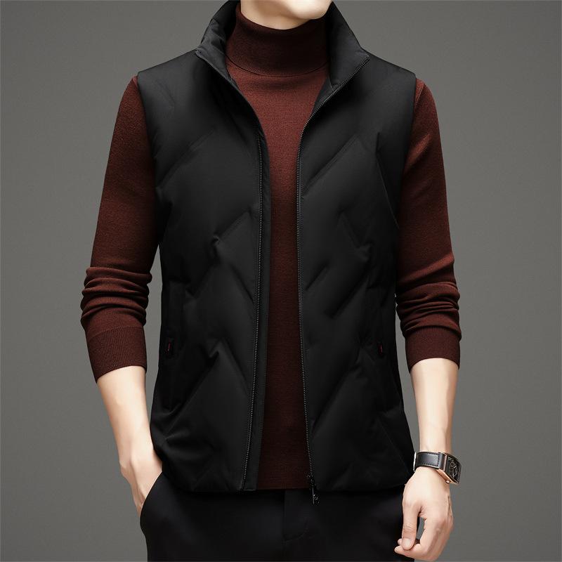 Simple and Versatile Down Vest Men's Autumn and Winter New Outdoor Thermal Vest Outer Wear Vest