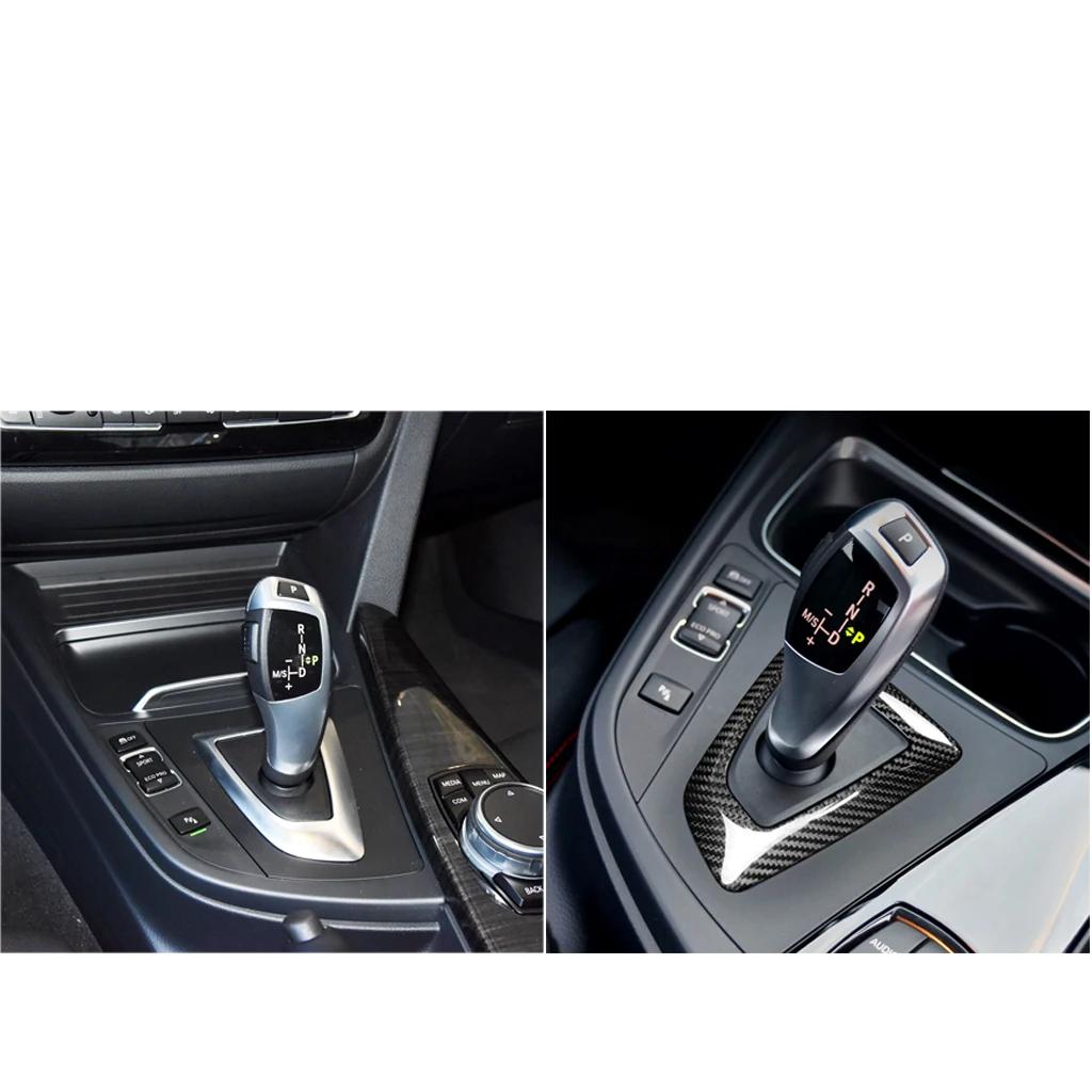 For BMW F20 F30 F31 F34 Carbon Fiber Refit Car Gearshift Panel Frame Stickers Gear Knob Cover Decorations 1 2 3 4 5 Series