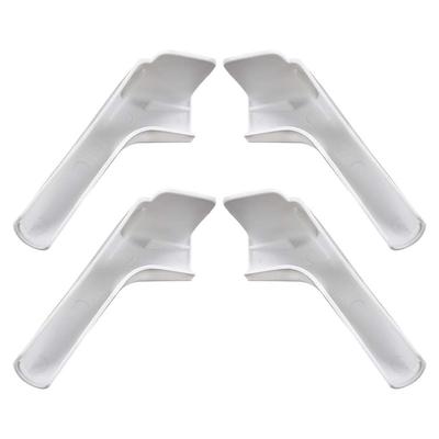 4pcs Rain Gutter Spout Extensions Long Version Left and Right White For RV Camper