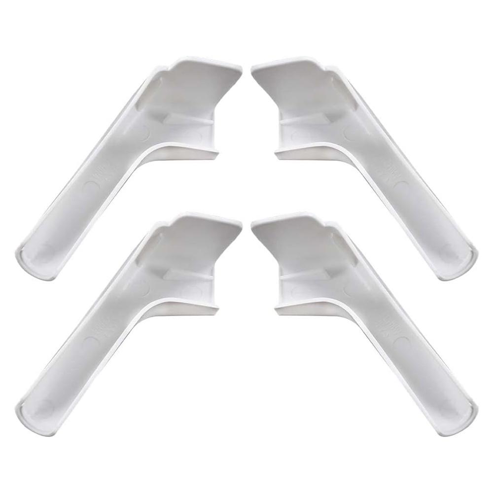 4pcs Rain Gutter Spout Extensions Long Version Left and Right White For RV Camper