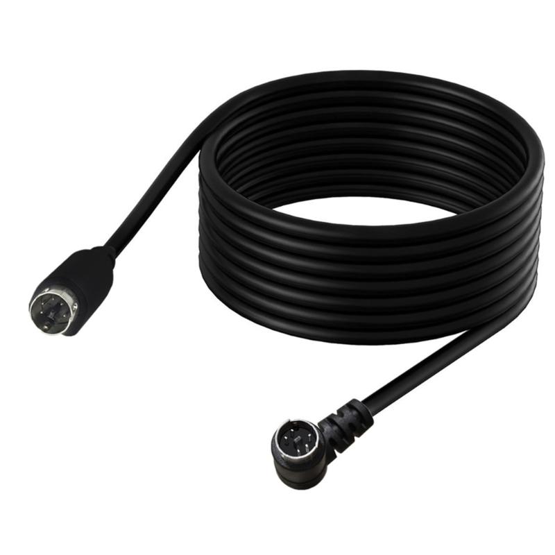 S-Video 5pinový kabelový vodič mini DIN šňůra Pro vysoce kvalitní přenos zvuku a videa s rovným/pravým úhlem