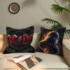 A_AC_DC Band Stitch Lucky Dragon Pillow Cover Sofa Cushion Cover Home Room Decoration Children Gift