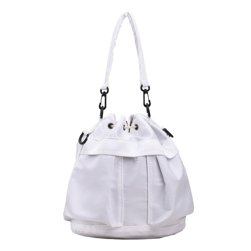 Casual Women Drawstring Bag Portable Solid Color Shoulder Bag Phone Crossbody Purse  Daily Use