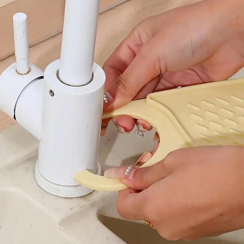 2pcs Silicone Faucet Splash Guard & Drain Pad - Rotatable, Thick & Flexible Kitchen and Dining Table Protection