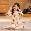 Children's Pure Cotton Thermal Set: Boys' and Girls' Warm Pajamas, Top & Bottoms