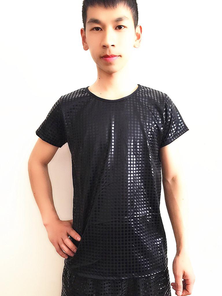 Unisex Sequin Stretch Performance Jazz Dance T-Shirt