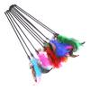 5/10 Pcs Cat Toys Random Color Cat Stick Feather Cat Toy with Small Bell Kitten Cat Interactive Toys Cat Supplies Pet Products