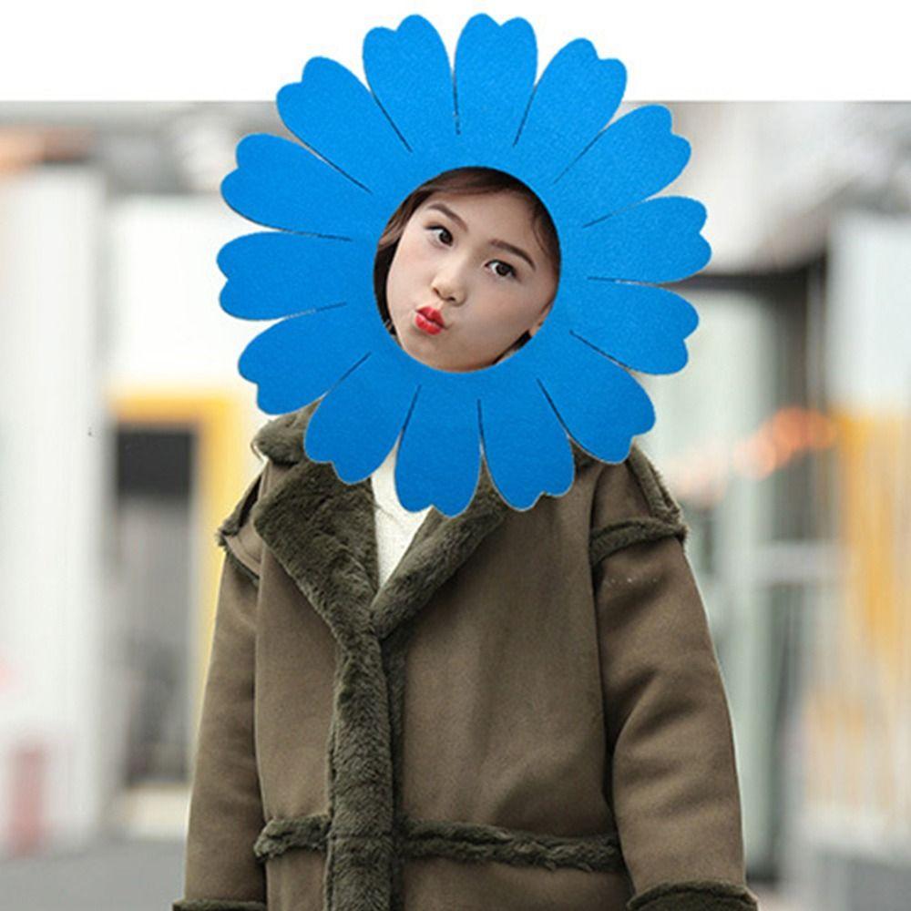 Cosplay Costume Sunflower Headgear 39cm Sunflower Hat Hood Easy To Wear Performance Props