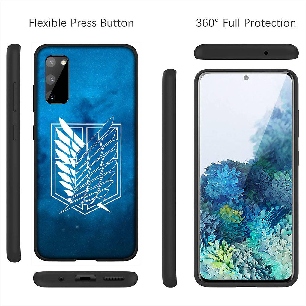 Kryt pro iPhone 15 14 Xiaomi Redmi Note 13 12 11 Pro Max X 8 7 9 XR Samsung Galaxy S24 S23 OPPO S9 Huawei Anime Levi Eren Jaeger Pouzdro Attack na titan