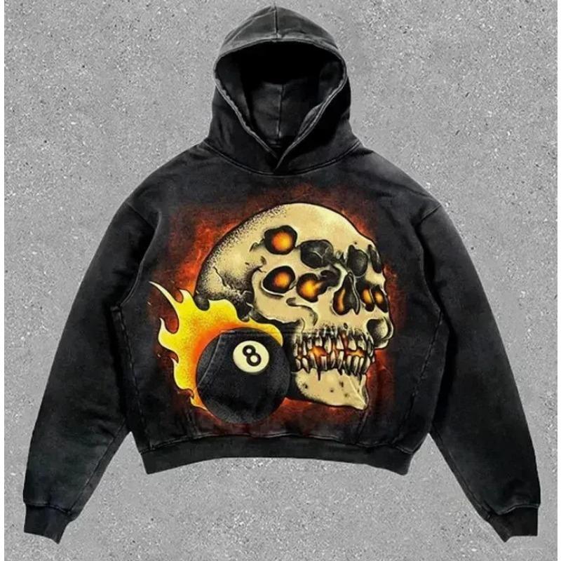 

Осень и Зима Мужская и Женская Толстовка с 3D-принтом с Узором Черепа и Элементов Ужаса, Черный Повседневный Пуловер, Подходит для Ежедневной Носки 4XL