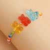 Minority Design Jelly Bear Necklace Charms Retro Colorful Ring Set INS Rice Bead Bracelet  Party
