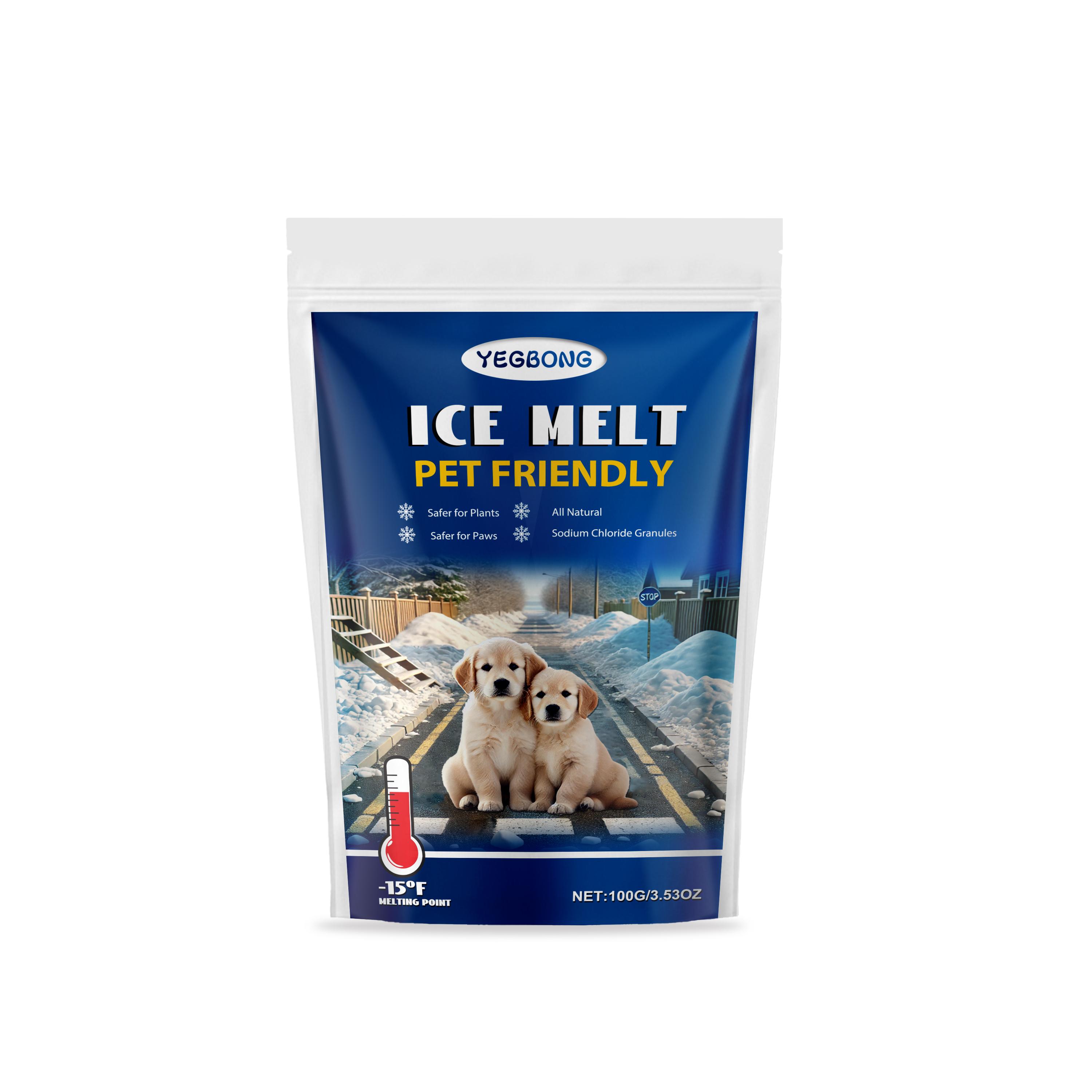 Pet-Friendly Fast-Acting Snow Melter - Concrete Floor & Street Winter Snow & Ice Melting Anti-Slip Surface Cleaner