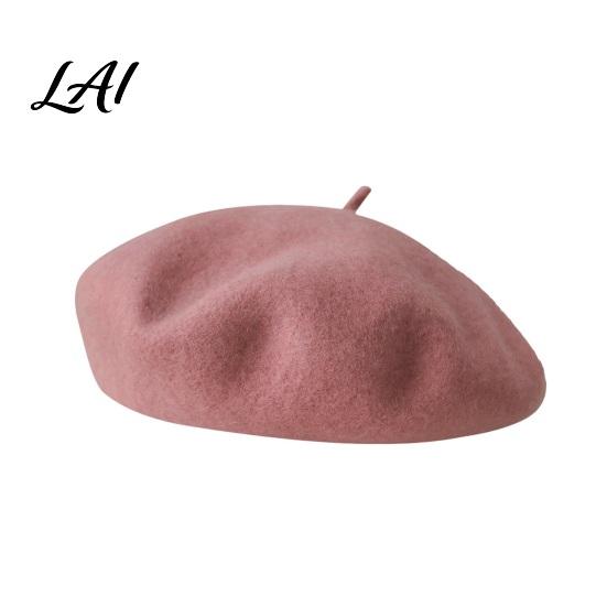 Casual Street Leisure Wear Women French Beret Hat Wool Blend Artist Retro Warm Gift for Her Painter Cap Solid Color Cozy Autumn Winter Elegant
