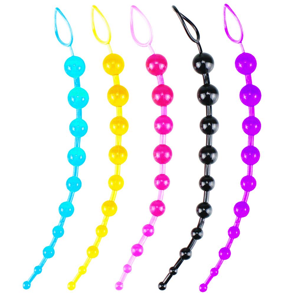 Anal Beads Sex Toys for Women Men Gay Buttplug Beads Long Butt Beads Vagina Clit Pull Ring Ball Anal Stimulator Sex
