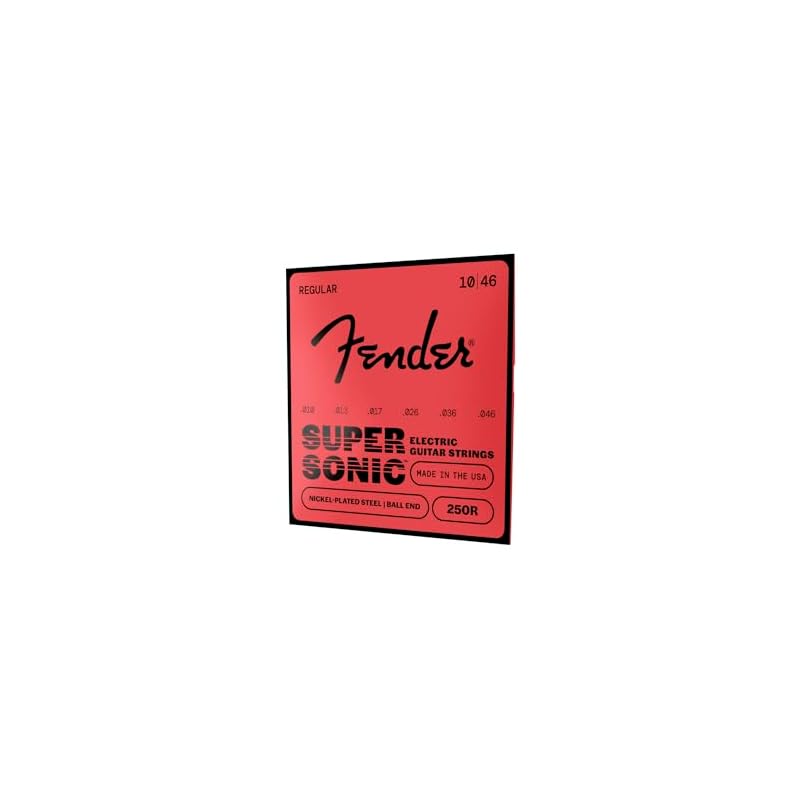Fender SuperSonicTM 250R Electric Guitar Strings, Nickel-Plated Steel, Ball End, Gauges .010-.046