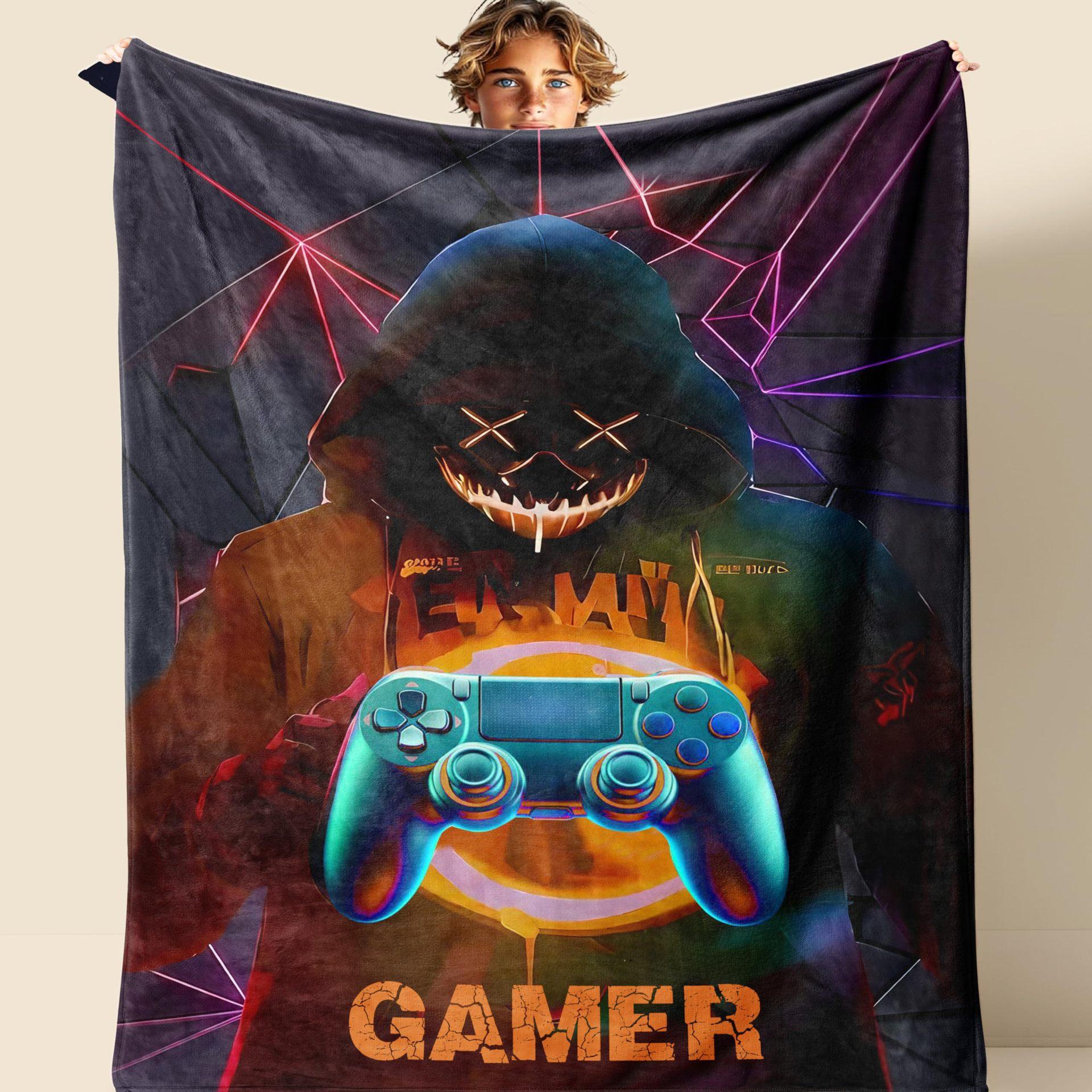 

Colorful game controller Printed Blanket for Sofa Bed Travel Camping Living Room Office Conditioning Blanket 75x90cm
