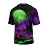 Men's Casual Printed Crew Neck Lightweight Breathable Short Sleeve Top Halloween Themed Graphic Tee for Everyday Wear