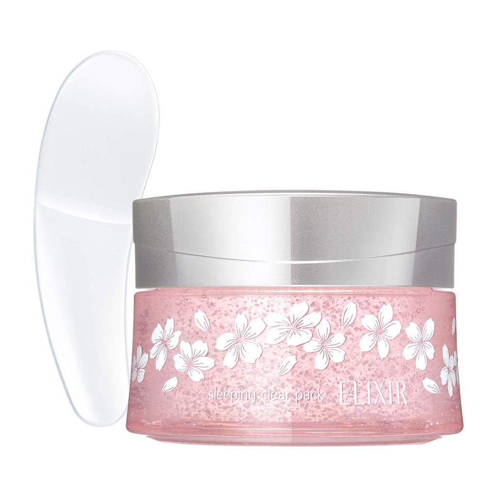 ELIXIR WHITE Sleeping Clear Pack CS Face Pack Cherry Blossom Scent 105g [Quasi-drug]