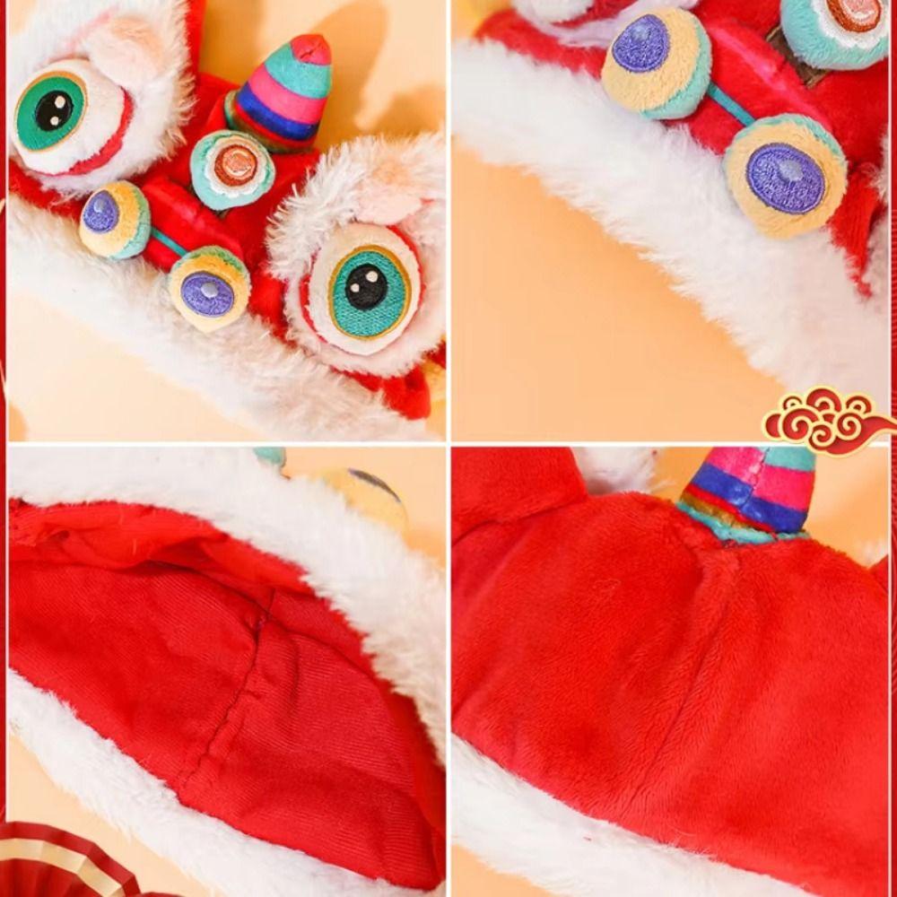 Soft Cat Dance Lion Hats Cartoon Pet Christmas Costume Cat New Year's Headwear  Dress Up Supplies