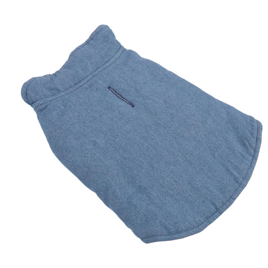 Dog Winter Vest Warm Polyester Cotton Padded Pet Sleeveless Coat for Chihuahua Poodles French Bulldog Pomeranian Denim