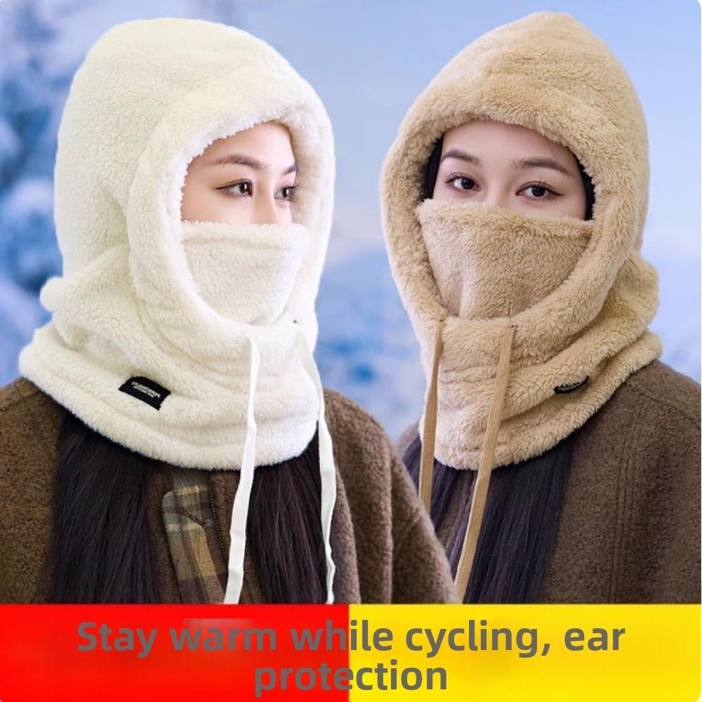 Fashion Winter Balaclava Windproof Solid Color Scarf Ski Mask Hat Thermal Winter Warm Pullover Cap