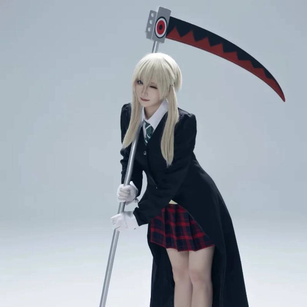 Maka Albarn Cosplay Kostuum Soul Eater MAKA Zwarte Jas Strijdoutfit Jurk JK Zeemansuniform Shirt Pruik Set Voor Vrouwen Comic Con