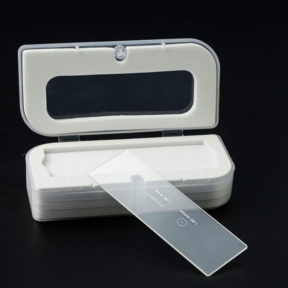 Mikroskopbord Mikrometer Kalibreringsglas Graderad Skala Glas 0,1/0,01 mm Mikroskop Riktmedel Rektikelindelning