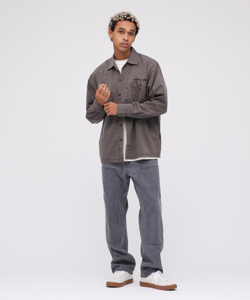 FADED ONE POINT WORK [AVIREX] WEB-EX SHIRT, Men's, 2XL, 050, Brown, 783-5120009