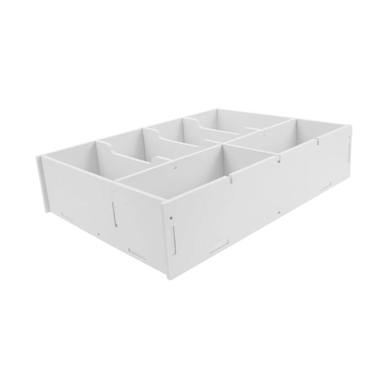 Multipurpose Plastic Organizers Box With Removable Partitions For Cash Jewelry And Document Storage