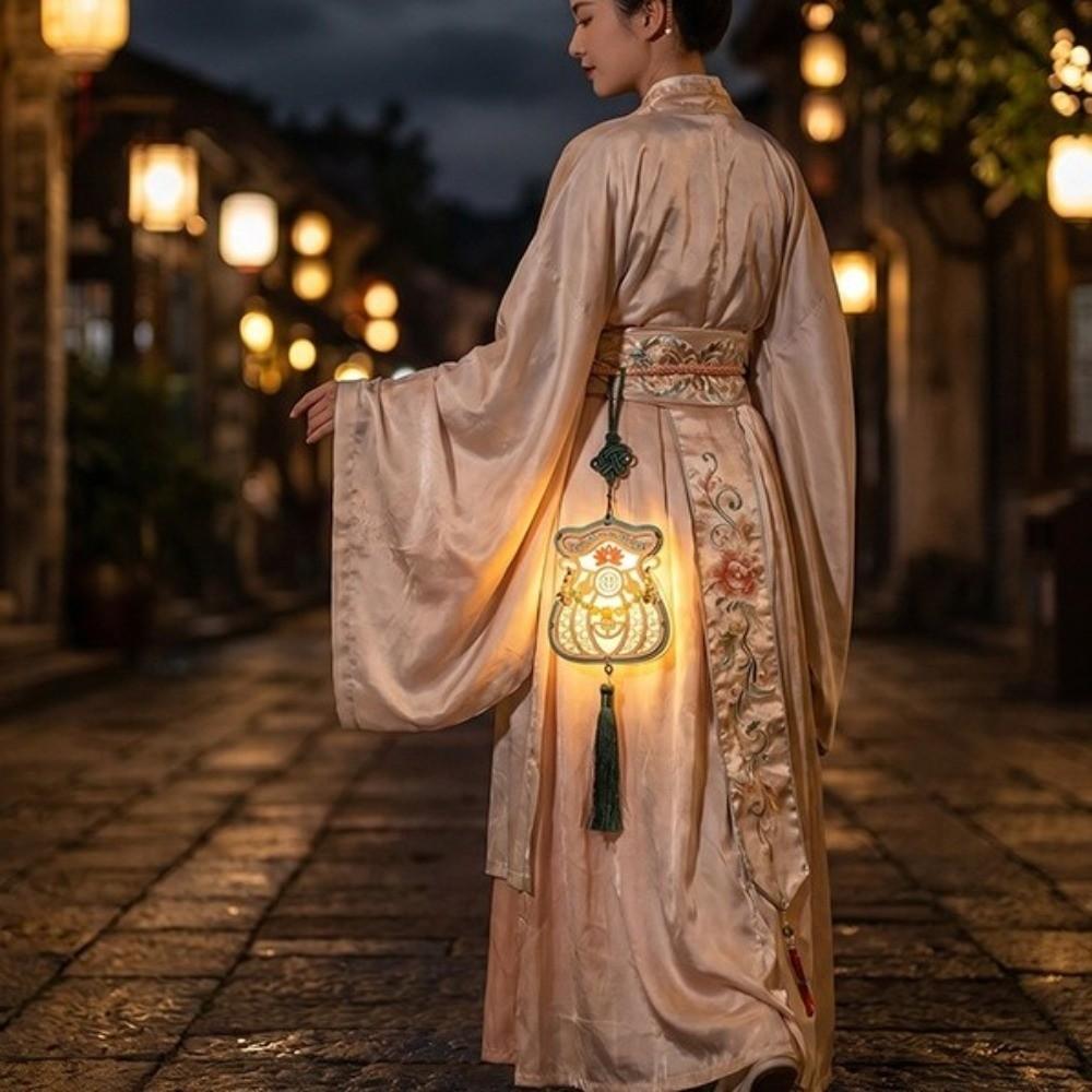 Lightweight DIY Craft Material Kit Wooden Hanging Lantern Portable Handheld Lantern Gift