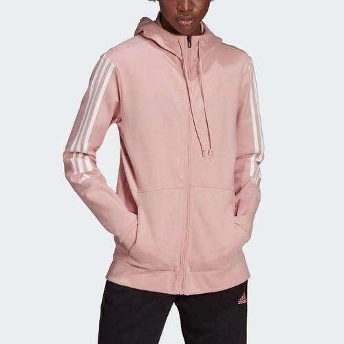 adidas Striped Quick-Dry Sports Fitness Jacket for Women - Purple and Pink