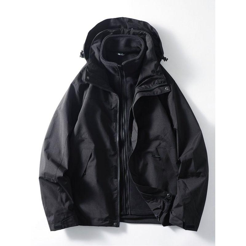 Men's Assault Jacket Fall and Winter Three-in-One Detachable Jacket Windproof Waterproof Windbreaker Export Cattle Goods Outdoor Work Clothes Outwear
