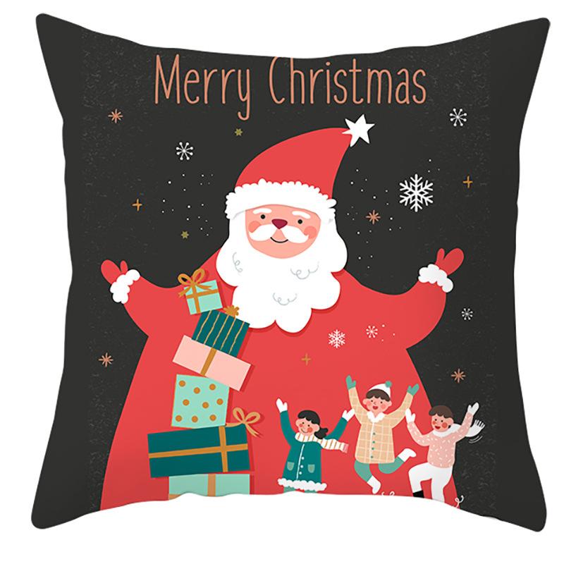 New Christmas Snowman Pillowcase Christmas Illustration Home Cushion Cover
