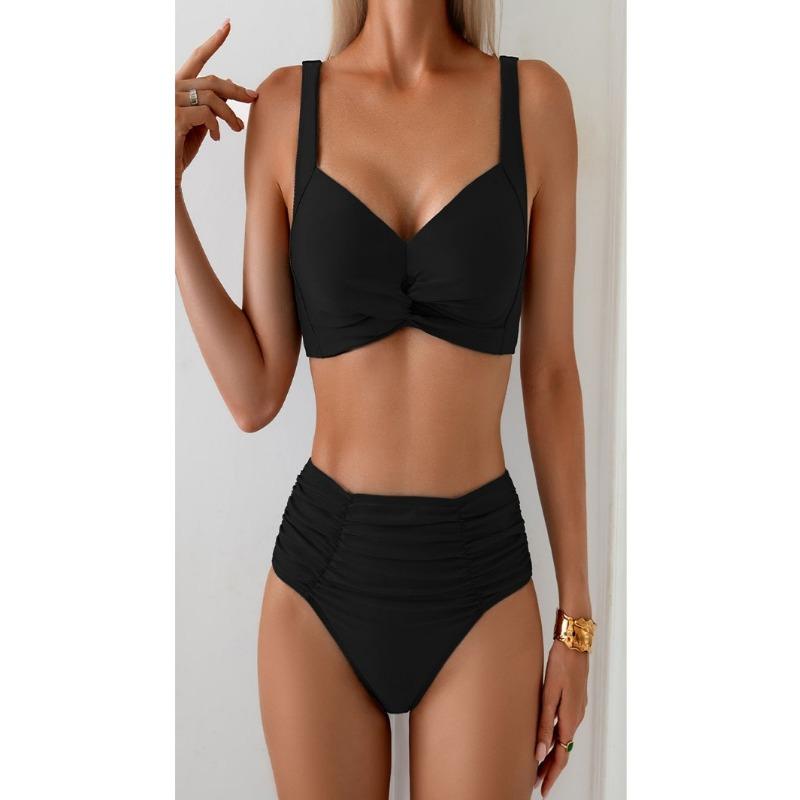 Women High Waist Two Piece Bikini Set Swimwear