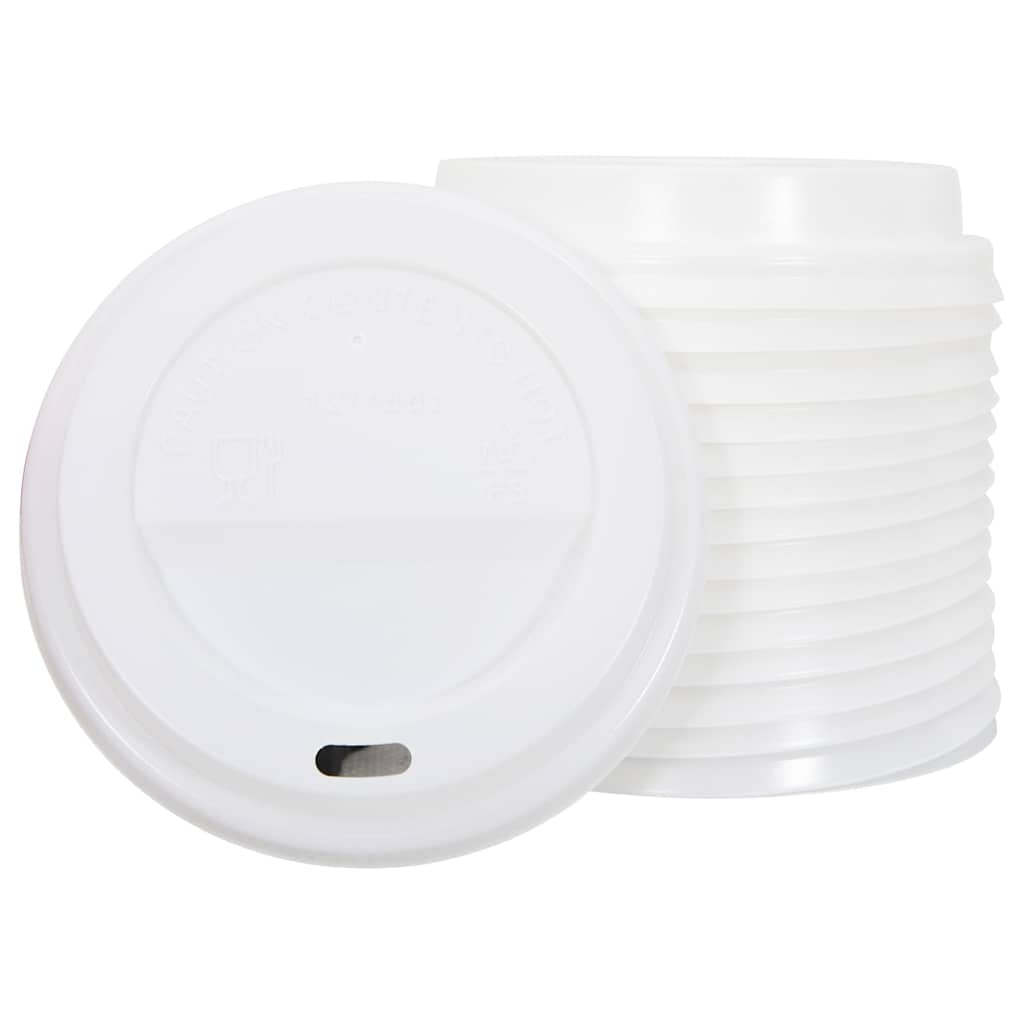Vidaxl Papierowe Kubki Z Pokrywkami, 1000 Szt., 12Oz, 300Ml