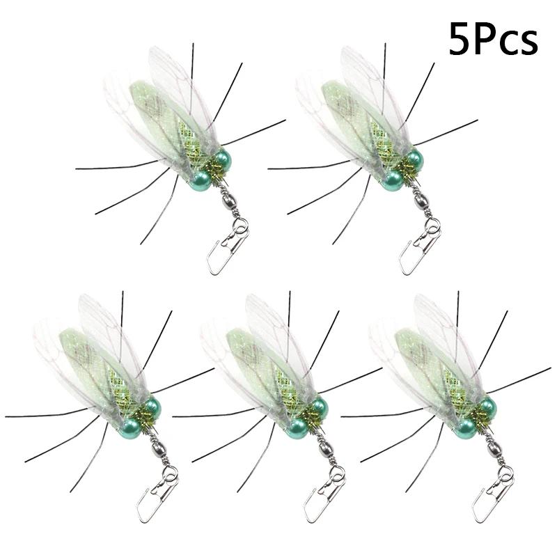 5PCS Simulated Cicada Replacement Head for Cat Teaser Interactive Cat Toy Replace the Head Accessories Artificial Insects