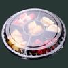 Versatile Snack Fruit Tray Plastic Tray with Compartments Plastic Round Snacks Fruit Storage Box with Lid 6 for Party