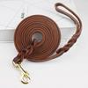 Genuine Cowhide Leather Dog Leash for Golden Retrievers & German Shepherds - Durable Walking Rope