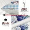 1/4 Stück Küsten-Kissenbezüge Nautisch Ozean-Thema Dekorative Kissenhüllen für Sofa Schlafzimmer Wohnzimmer Kissenbezug