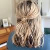 Metal Hair Clip Elegant Round Barrette Color Crystal Hairpin for Women Girls Sweet Gold Hairpins Barrettes Hair Accessories