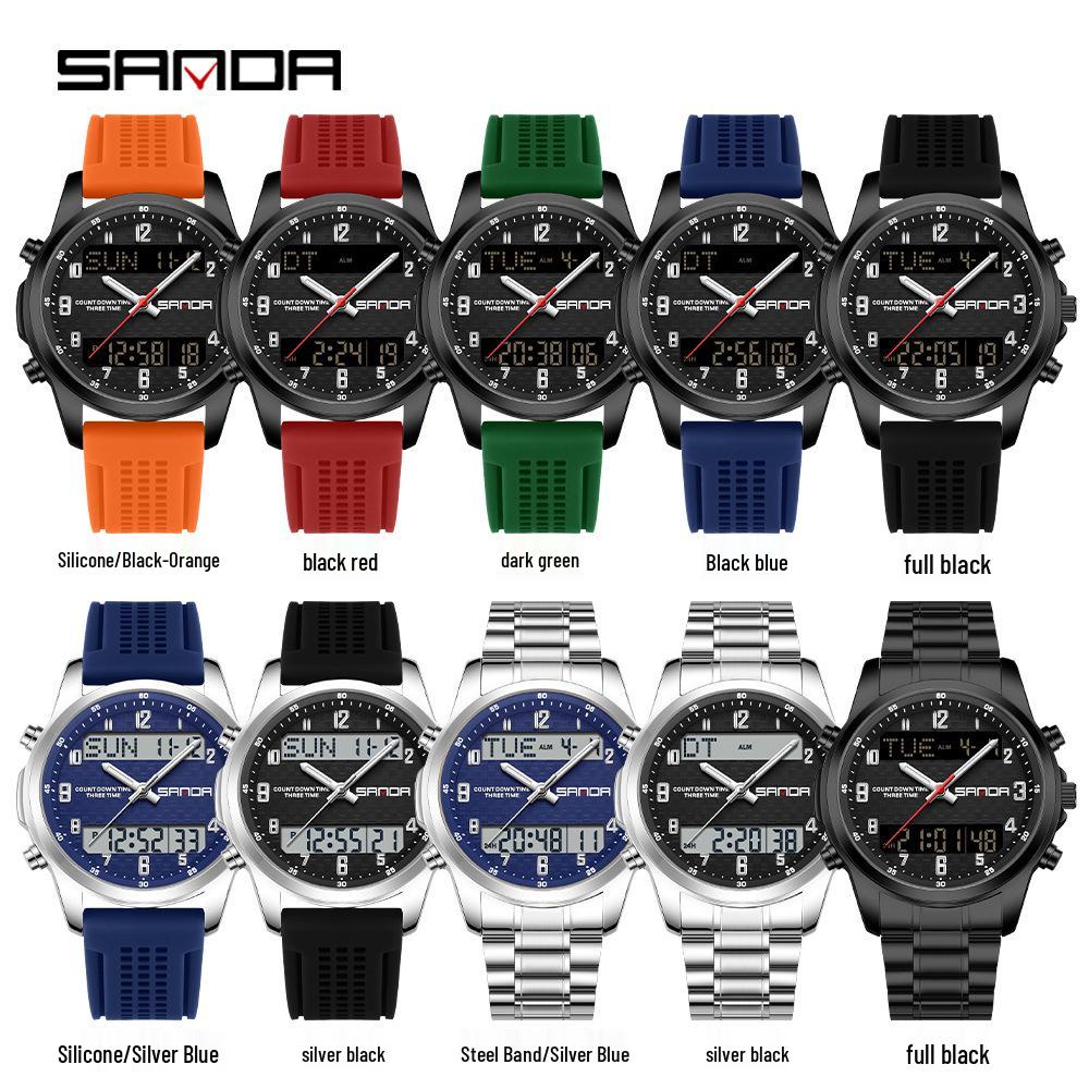 SAND Men's Multifunction Outdoor Sports Watch - 50M Waterproof, Luminous, with Snooze and Countdown Timer