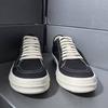 Newest Daily Breathable Canvas Low Top Men And Women Sneakers Handmade Sewing Lace Up Thick Heel Flats High Street Casual Shoes