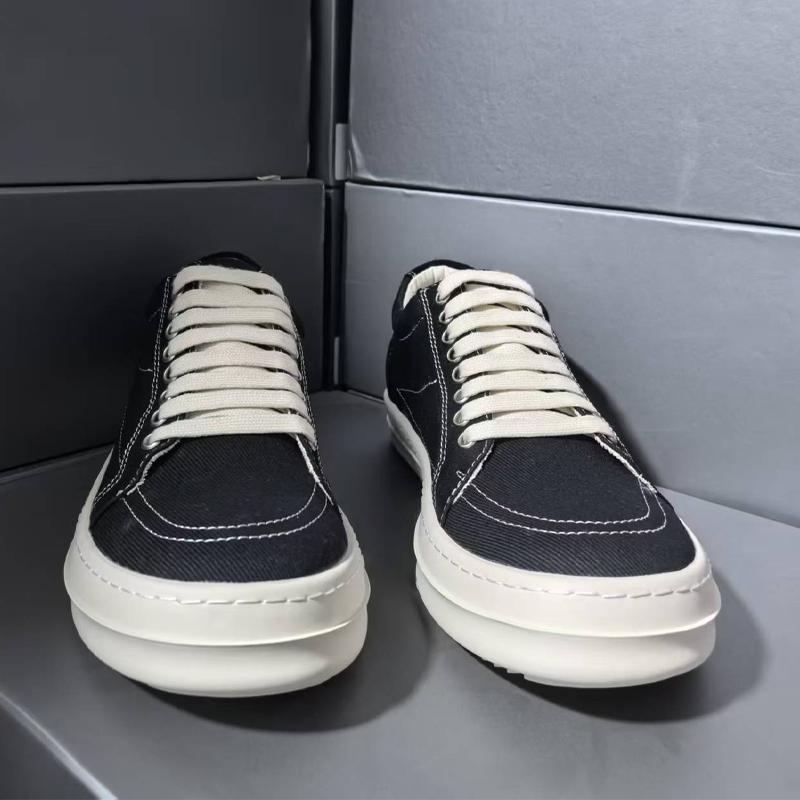Newest Daily Breathable Canvas Low Top Men And Women Sneakers Handmade Sewing Lace Up Thick Heel Flats High Street Casual Shoes