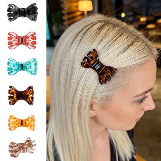 Magnetic Hair Clip Bowknot Shape Strong Hold Girl Hair Clip No Slip Half-up Hairstyles Hair Pin Hair Accessory