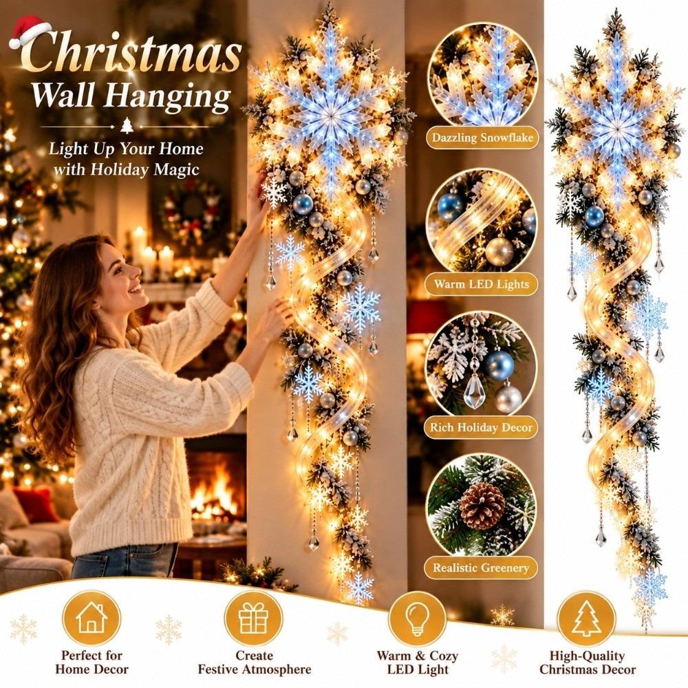 Lightweight Christmas Wall Hanging Light LED Lighted Holiday Window Decorative Light Decoration